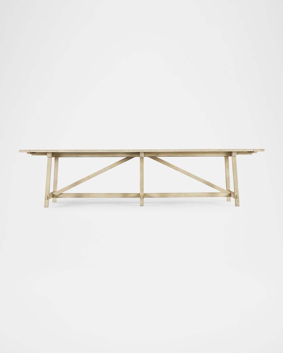 Timeless French Laundry Dining Table with 2 Leaves, 125"